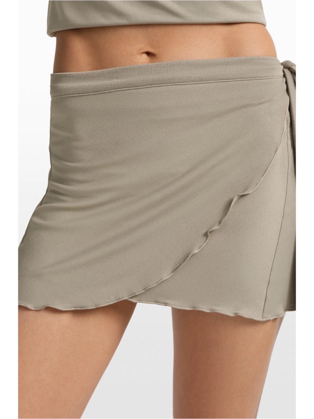🫒SKIMS x Nike Stretch Knit Wrap Skirt | Dune | M | NWT 🏷️